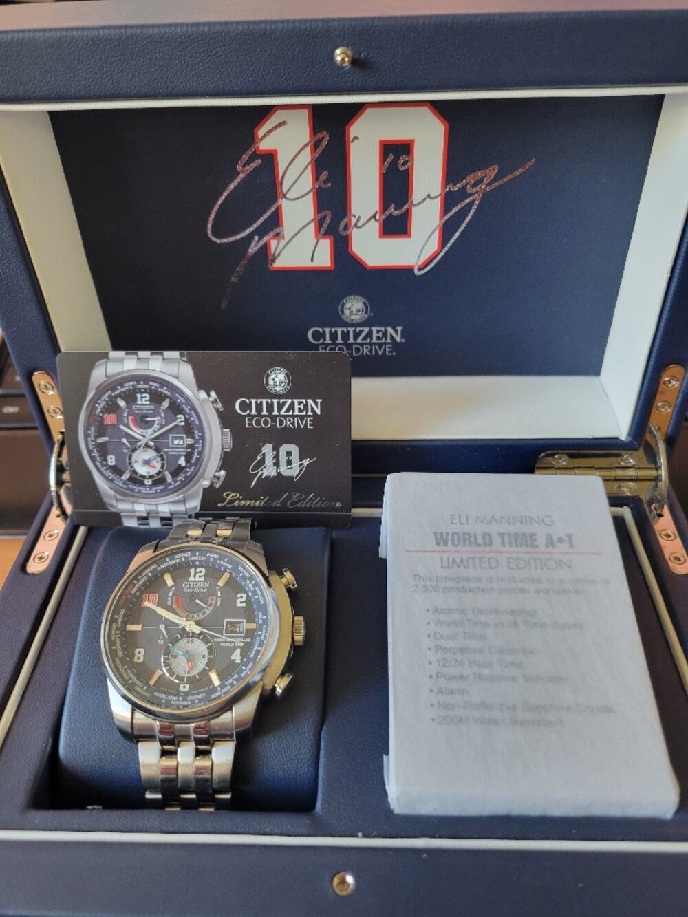 Citizen Atomic Eco‑Drive Eli Manning "10" Limited Edition Men's watch